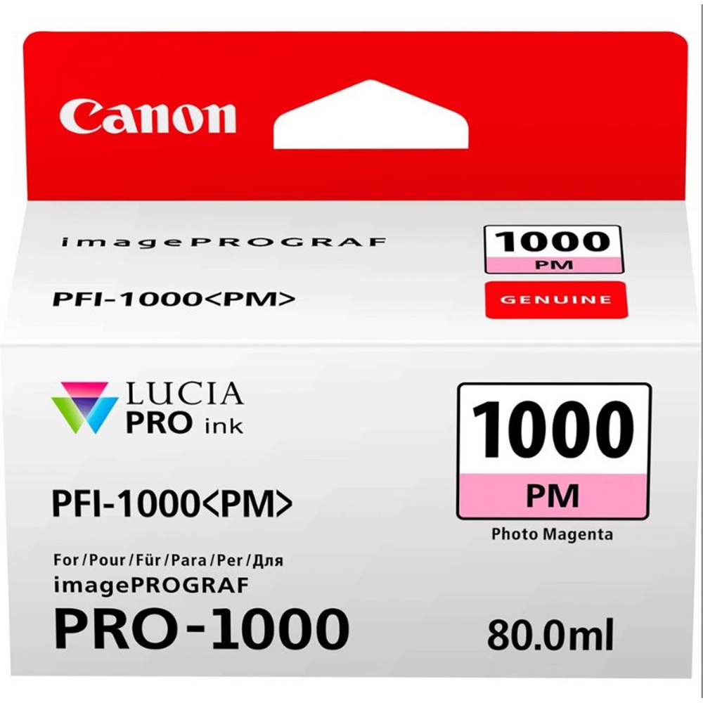 Canon PFI-1000 PM (P.Magenta ) Fotoğraf Kırmızı A2 Yazıcı Orijinal Mürekkep Kartuş 80 ml. (0551C001)