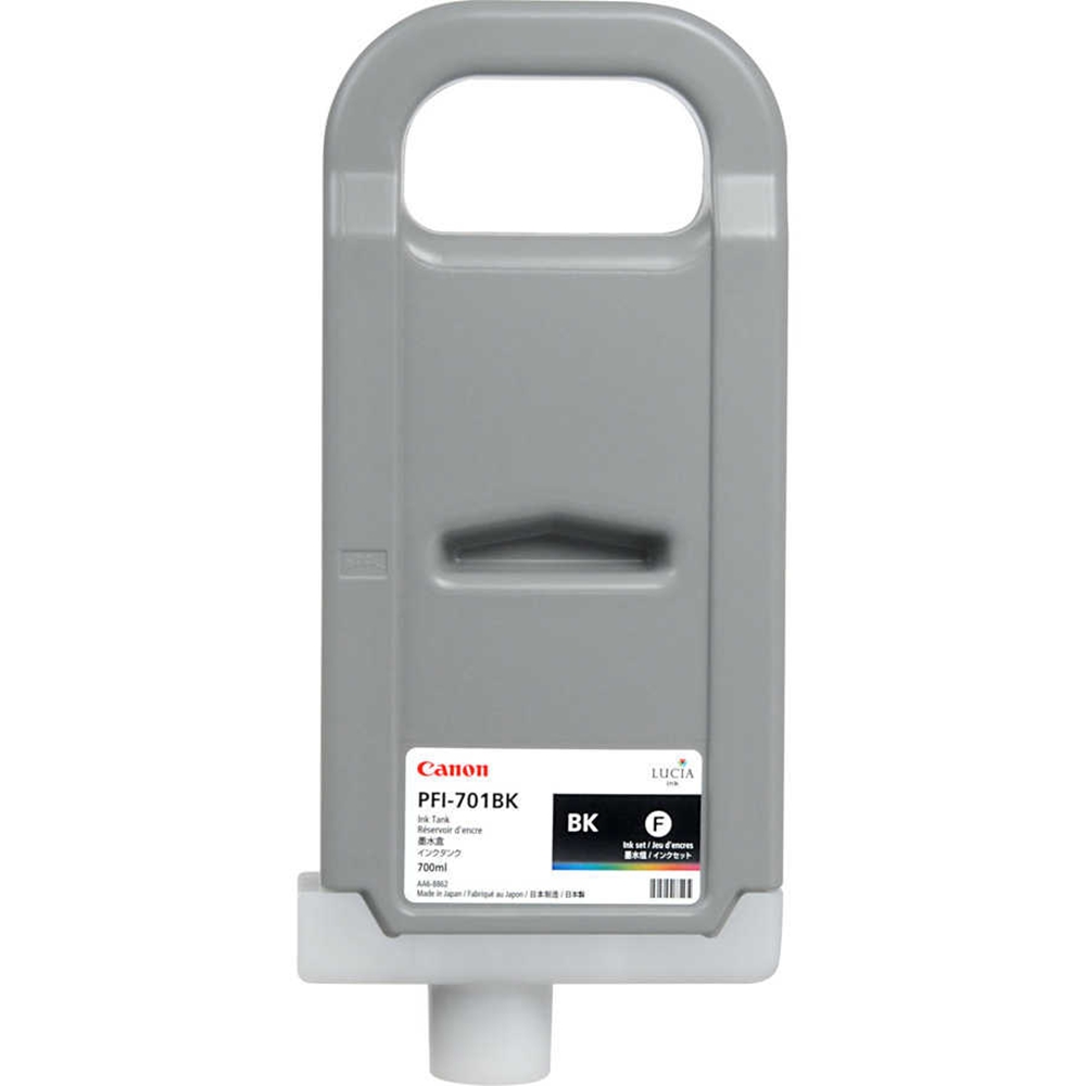 PlotterSarf® Canon PFI-701 BK (Photo Black) Plotter Orijinal Mürekkep Kartuş 700 ml. (0900B001)