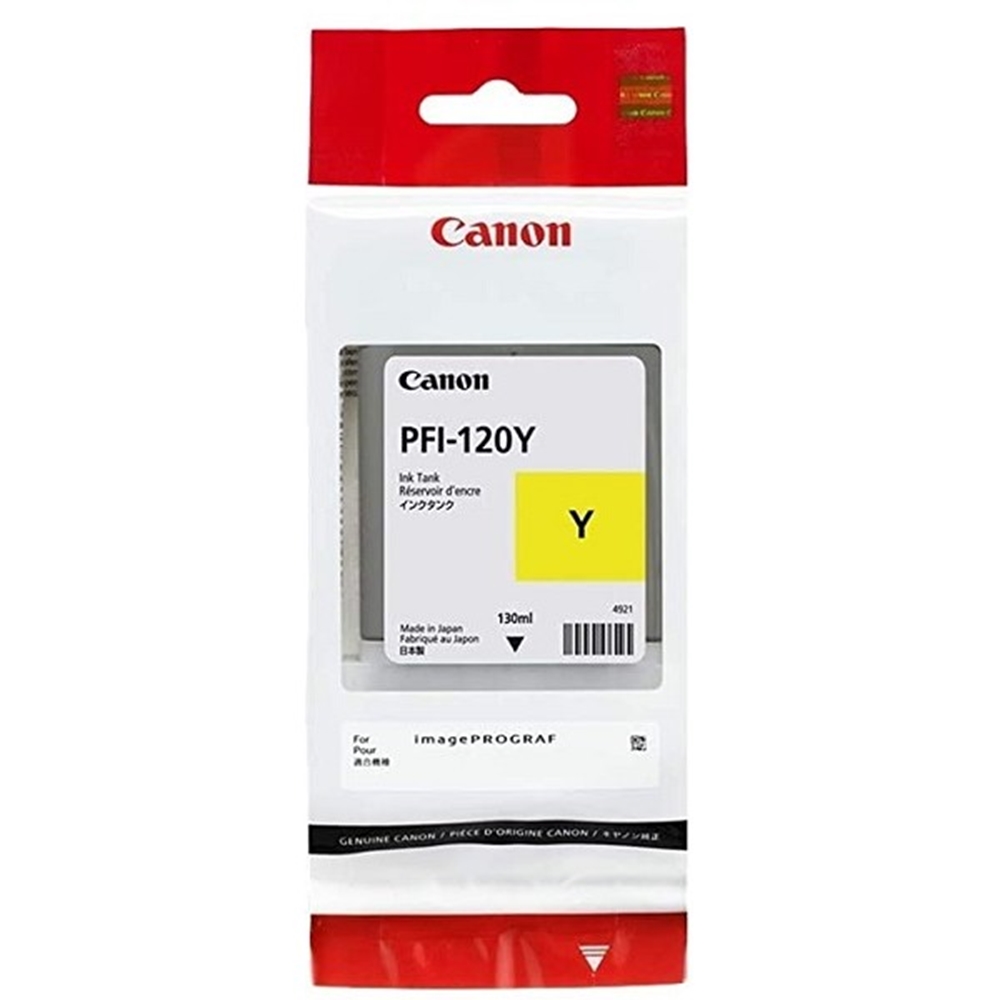 Canon PFI-120 Y (Yellow) Sarı Plotter Orijinal Mürekkep Kartuş 130 ml. (2888C001)