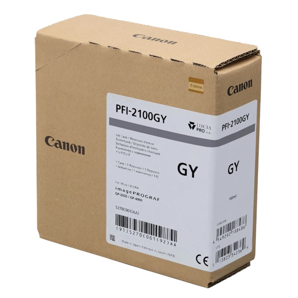 Canon PFI-2100 GY (Gray) Gri Orijinal Mürekkep Kartuş 160 ml. (5270C001)