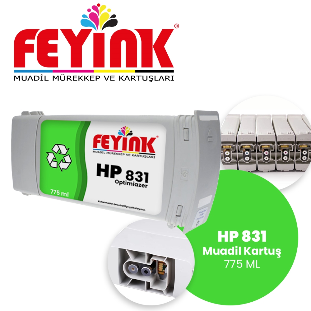 Feyink® Hp Latex 831 Optimizer (OP) Orijinal Mürekkep Dolumlu Feyink Kartuş 775ml 315/330/335/360/36