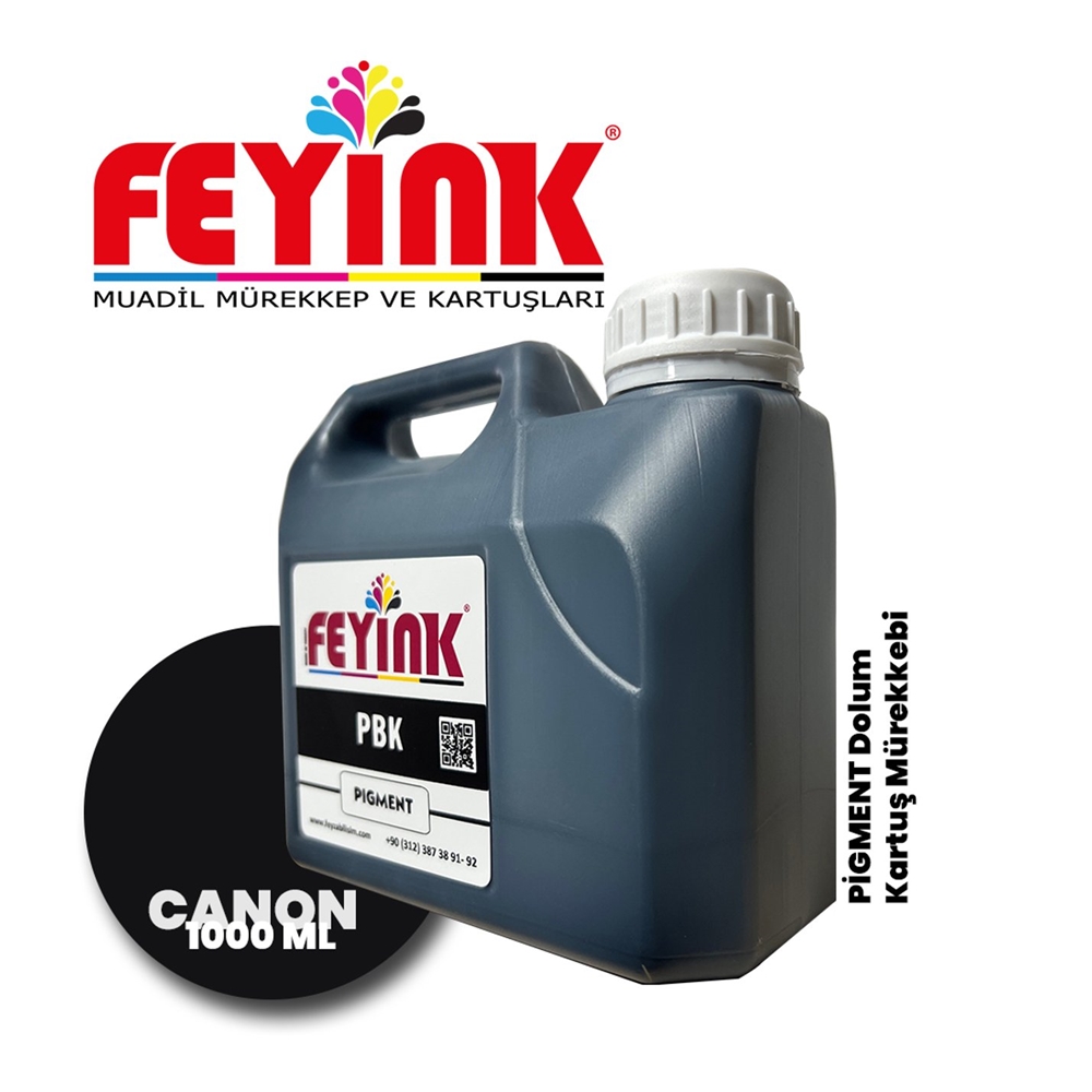 Feyink® Canon Lucia TM-TX Serisi Plotter Pigment Kartuş Dolum Mürekkebi BK (Photo Black)-1000ml-