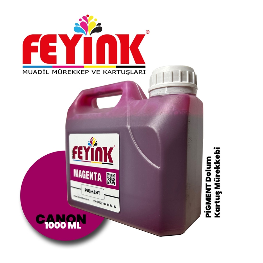 Feyink® Canon Lucia TM-TX Serisi Plotter Pigment Kartuş Dolum Mürekkebi M (Magenta)-1000ml-