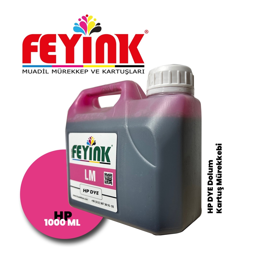 Feyink®Hp Vivera T Plotter DYE Kartuş Dolum Mürekkebi T610/T770/T790/T795/T920/T2300LM Light Magenta