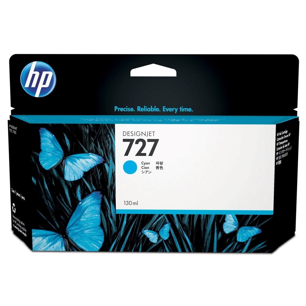 HP 727 Cyan 130 ml. Mavi Orijinal Plotter Designjet Mürekkep Kartuşu (B3P19A)