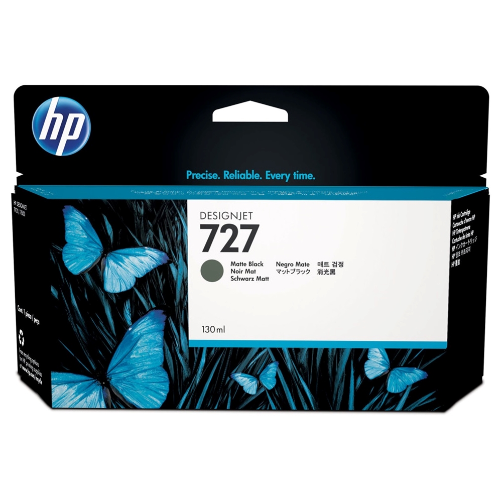 HP 727 Matt Black 130 ml. Mat Siyah Orijinal Plotter Designjet Mürekkep Kartuşu (B3P22A)