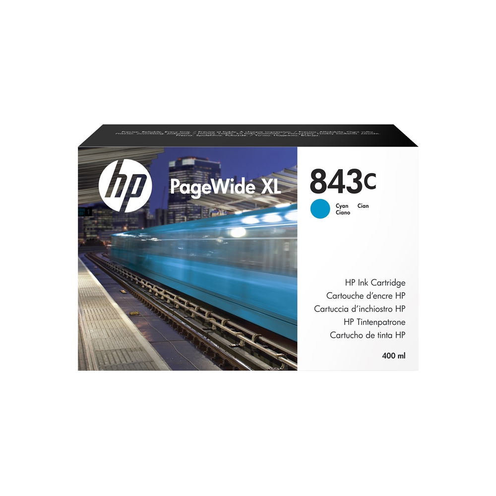 HP 843C Cyan 400 ml. Mavi Orijinal PageWide XL Mürekkep Kartuşu (C1Q66A)