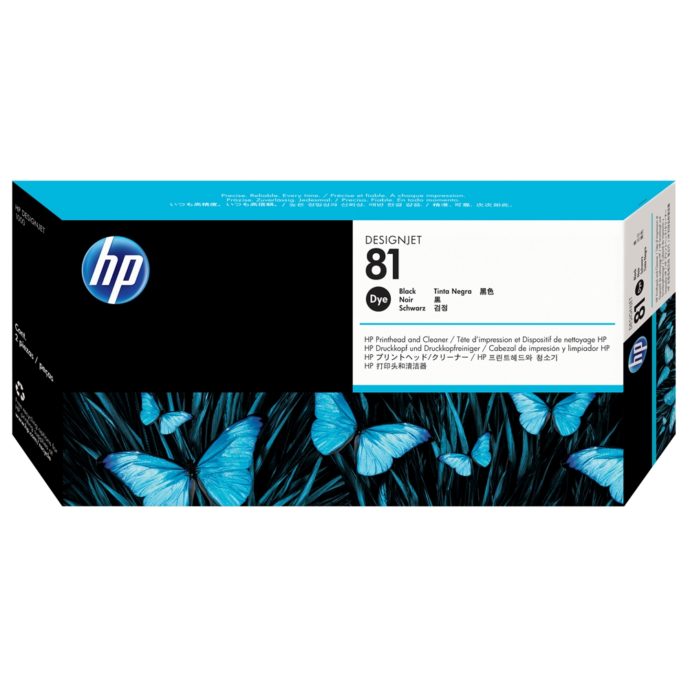 HP 81 Black (Siyah) Baskı Kafası Orijnal Plotter Designjet Printhead and Cleaner (C4950A)