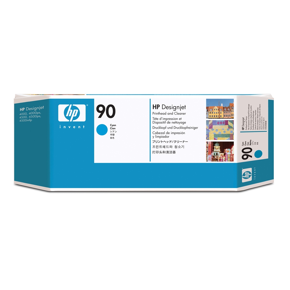 HP 90 Cyan (Mavi) Baskı Kafası Orijnal Plotter Designjet Printhead and Cleaner (C5055A)