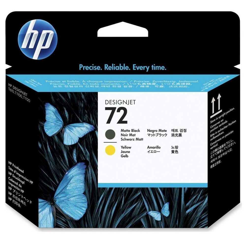 HP 72 Matt Black/Yellow Baskı Kafası Orijinal Plotter Designjet Printhead (C9384A)