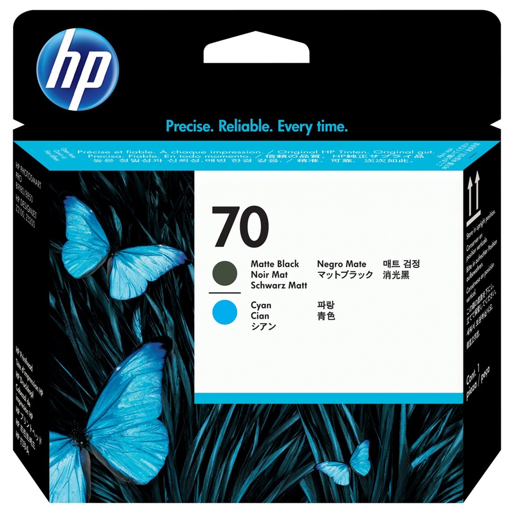 HP 70 Matt Black/Cyan Baskı Kafası Orijinal Plotter Designjet Printhead (C9404A)