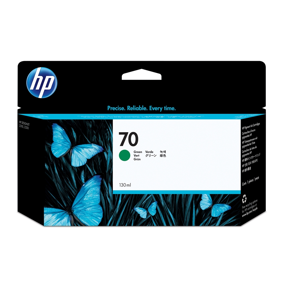 HP 70 Green 130 ml. Yeşil Orijinal Plotter Designjet Mürekkep Kartuşu (C9457A)