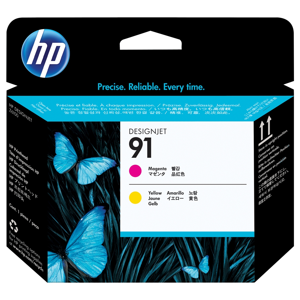 HP 91 Magenta/Yellow Baskı Kafası Orijnal Plotter Designjet Printhead (C9461A)