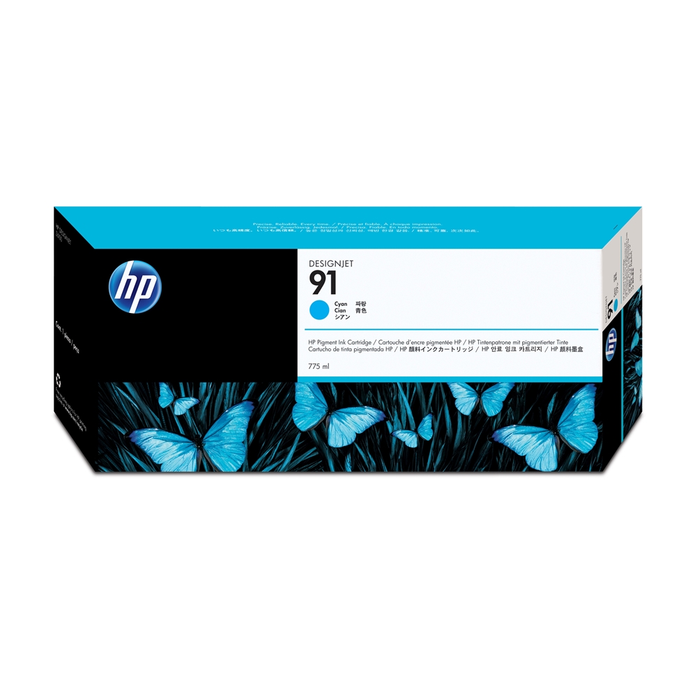 HP 91 Cyan 775 ml. Mavi Orijinal Plotter Designjet Mürekkep Kartuşu (C9467A)