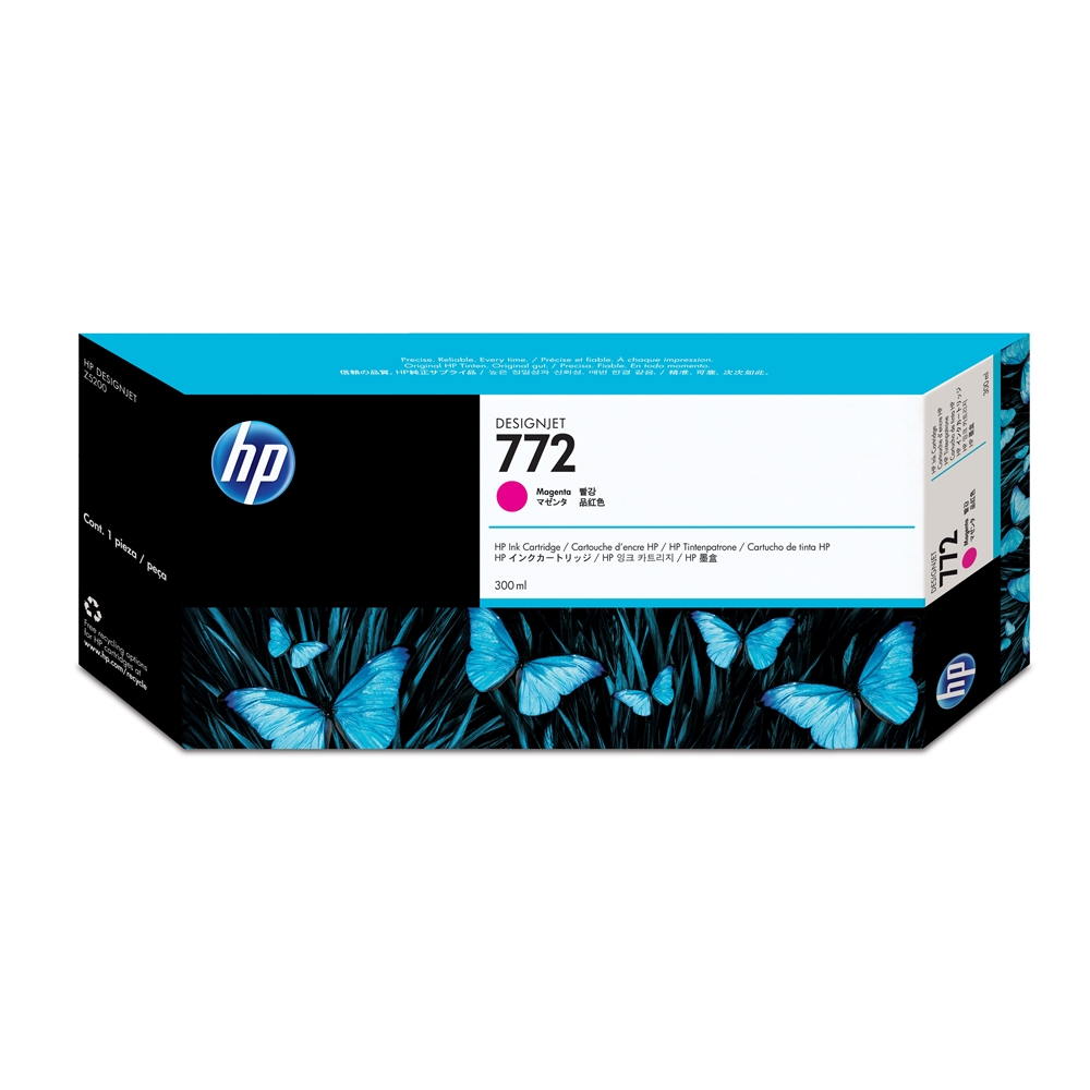 HP 772 Magenta 300 ml. Kırmızı Orijinal Plotter Designjet Mürekkep Kartuşu (CN629A)