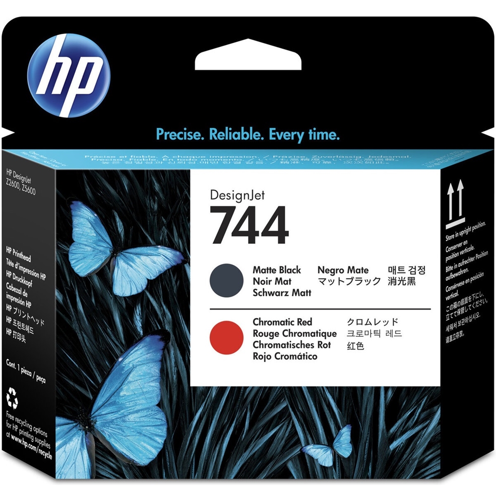 HP 744 Matt Black&Chromatic Red Orijinal Baskı Kafası Printhead (F9J88A)