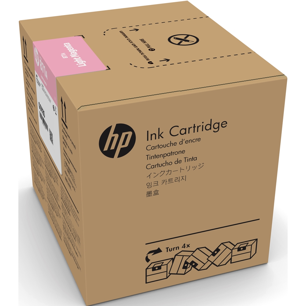 HP 871C Light Magenta 3 Litrelik Açık Kırmızı Orijnal Latex Mürekkep Kartuşu