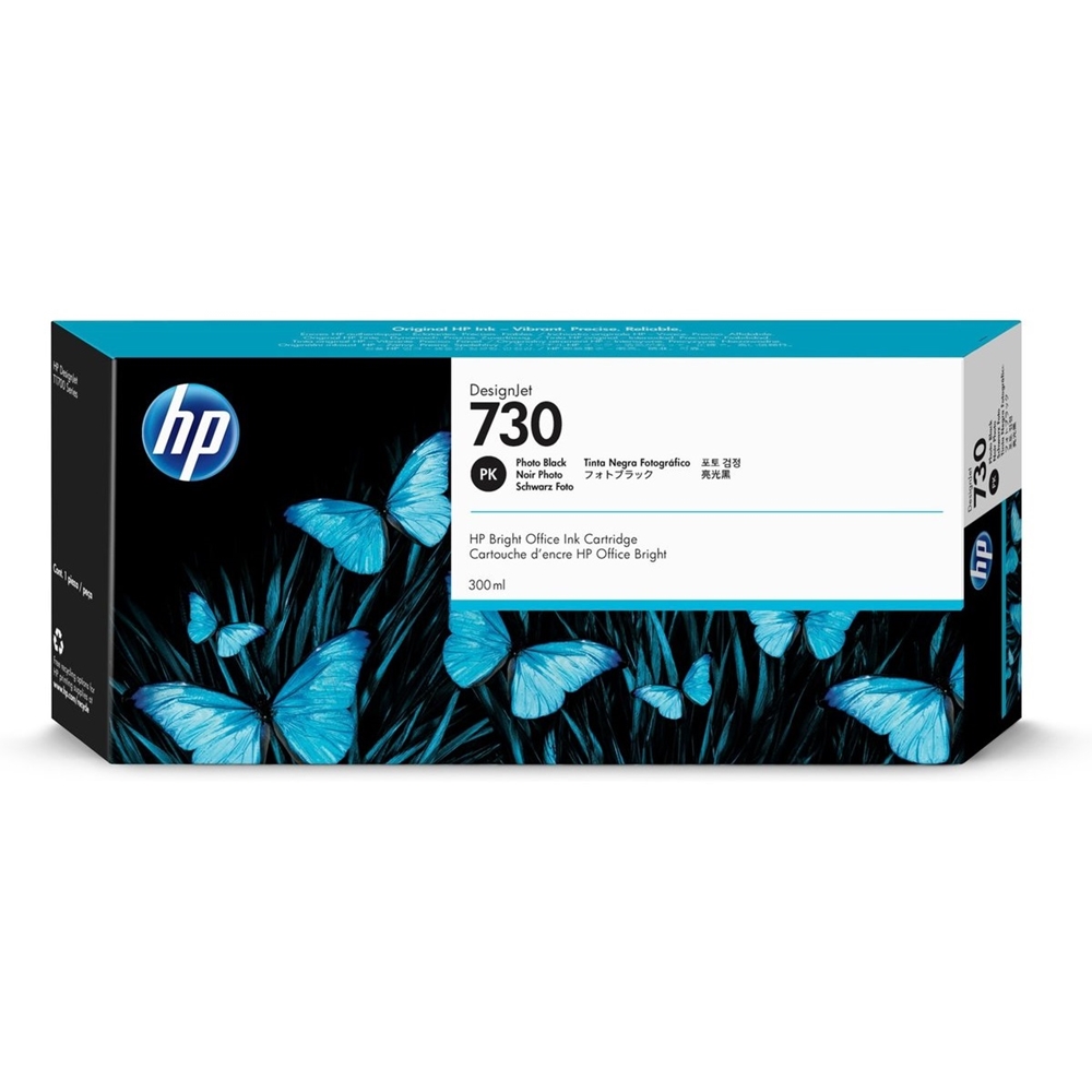 HP 730 Photo Black 300 ml. Fotoğraf Siyah Orijinal Plotter Designjet Mürekkep Kartuşu (P2V73A)