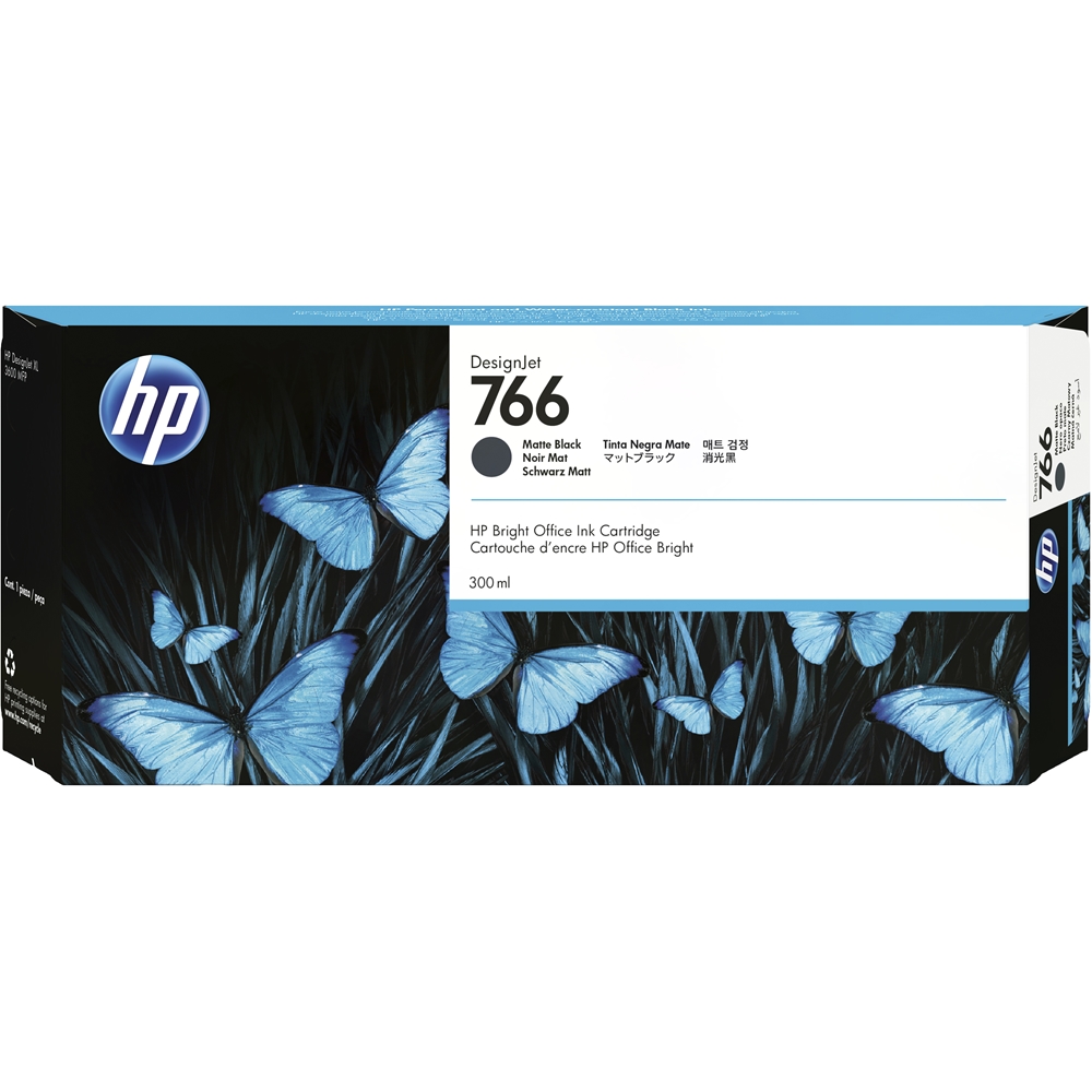 HP 766 Matt Black 300 ml. Mat Siyah Orijinal Plotter Designjet XL Mürekkep Kartuşu (P2V92A)