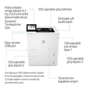 HP LaserJet Enterprise M612dn Yazıcı