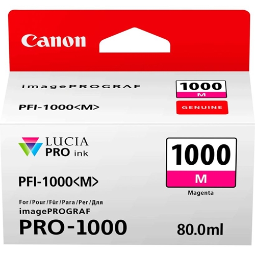 Canon PFI-1000 M (Magenta) Kırmızı A2 Yazıcı Orijinal Mürekkep Kartuş 80 ml. (0548C001)