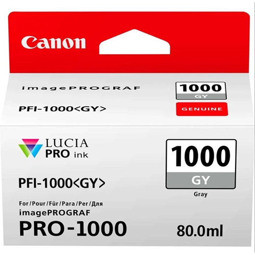 Canon PFI-1000 GY (Gray) Gri A2 Yazıcı Orijinal Mürekkep Kartuş 80 ml. (0552C001)