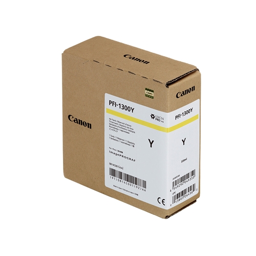 Canon PFI-1300 Y (Yellow) Sarı Plotter Orijinal Mürekkep Kartuş 330 ml. (0814C001)