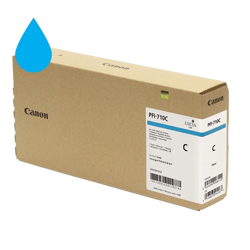 Canon PFI-710 C (Cyan) Mavi Plotter Orijinal Mürekkep Kartuş 700 ml. (2355C001)