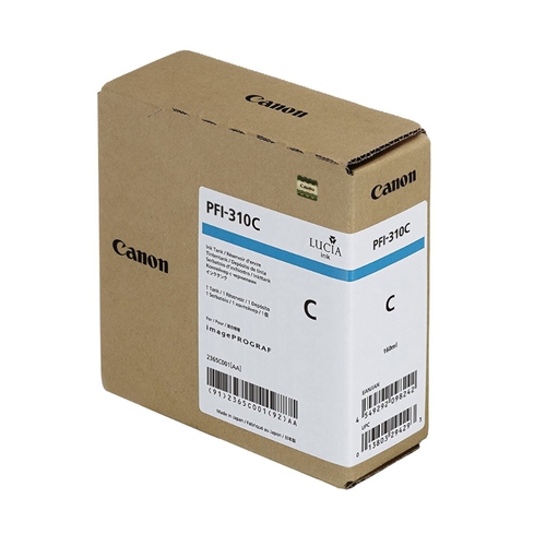 Canon PFI-310 C (Cyan) Mavi Plotter Orijinal Mürekkep Kartuş 330 ml. (2360C001)