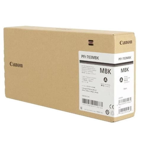 Canon PFI-703 MBK (Matt Black) Mat Siyah Plotter Orijinal Mürekkep Kartuş 700 ml. (2962B001)