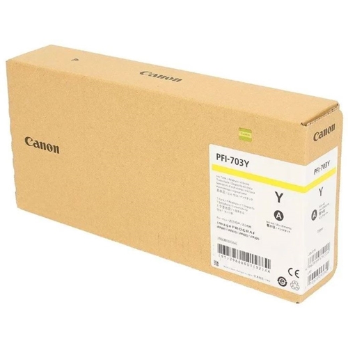 Canon PFI-703 Y (Yellow) Sarı Plotter Orijinal Mürekkep Kartuş 700 ml. (2966B001)