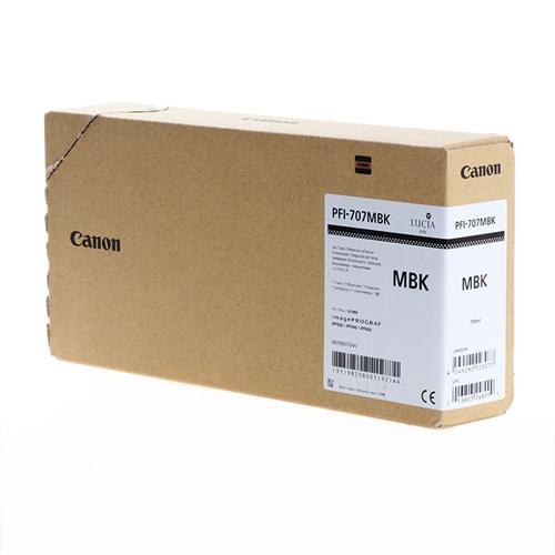 Canon PFI-707 MBK (Matt Black) Mat Siyah Plotter Orijinal Mürekkep Kartuş 700 ml. (9820B001)