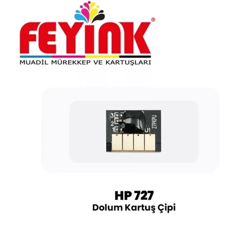 Feyink® Hp 727 (F9J80A)-( B3P24A) Gray (G) Çip 300ml T920/T930/T1500/T2500/T2530 Chip