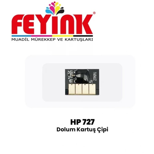 Feyink® Hp 727 (F9J79A)-( B3P23A) Photo Black (PK) Çip 300ml T920/T930/T1500/T2500/T2530 Chip