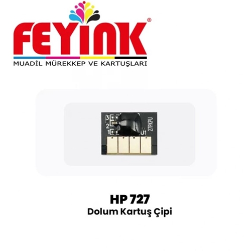 Feyink® Hp 727 (F9J77A)-(B3P20A) Magenta (M) Çip 300ml T920/T930/T1500/T2500/T2530 Chip