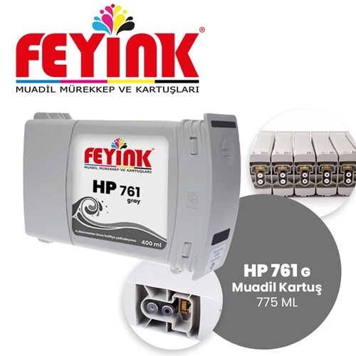 Feyink® Hp 761-765 Gray (G) Feyink Muadil Kartuş 400ml Designjet T7100/T7200