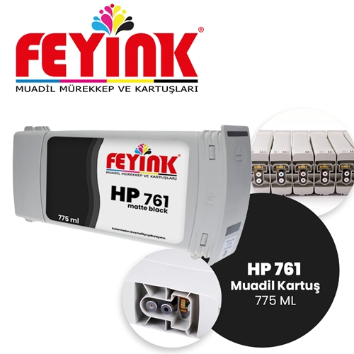 Feyink® Hp 761-765 Matt Black (MK) Feyink Muadil Kartuş 775ml Designjet 7100/T7200