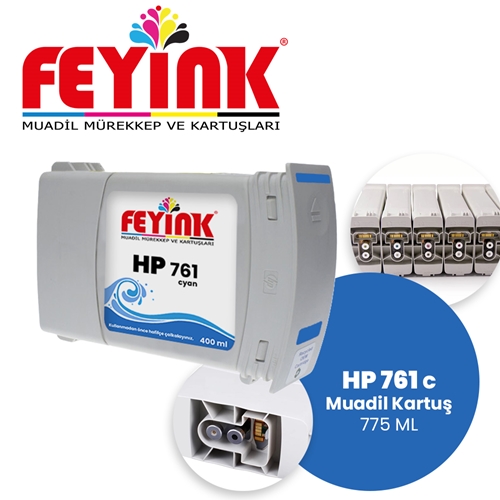 Feyink® Hp 761-765 Cyan (C) Feyink Muadil Kartuş 400ml Designjet 7100/T7200