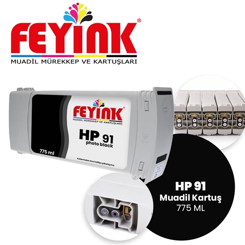 Feyink® Hp 91 Photo Black (PK) Feyink Muadil Kartuş 775ml Designjet Z6100