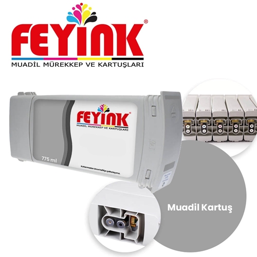 Feyink® Hp 91 Cyan (C) Feyink Muadil Kartuş 775ml Designjet Z6100