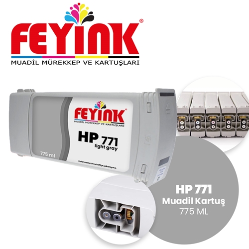 Feyink® Hp 771 Light Gray (LG) Feyink Muadil Kartuş 775ml Designjet Z6200