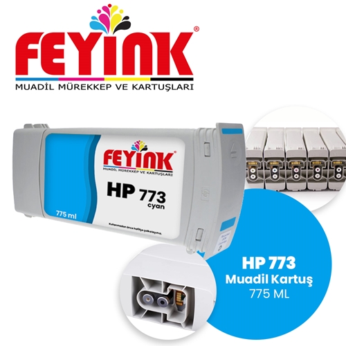 Feyink® Hp 773 Cyan (C) Feyink Muadil Kartuş 775ml Designjet Z6600/Z6800