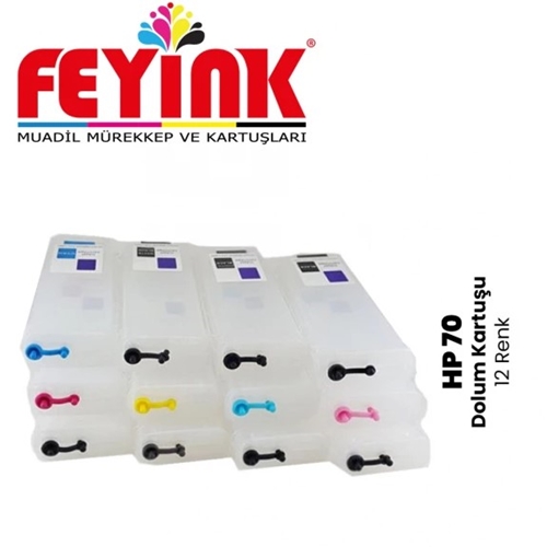 Feyink® Z Serisi 70 Kolay Dolabilen Dolum Kartuşu Süper Çipli 12 Renk Z3200