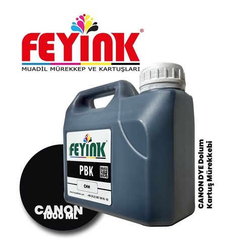 Feyink® Canon Pro Serisi Plotter DYE Kartuş Dolum Mürekkebi PFI-1300 PFI-1700 PBK (Photo Black) -100