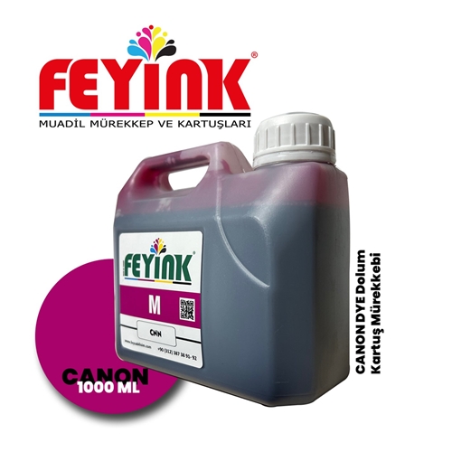 Feyink® Canon Pro Serisi Plotter DYE Kartuş Dolum Mürekkebi PFI-1300 PFI-1700 M (Magenta) -1000ml-