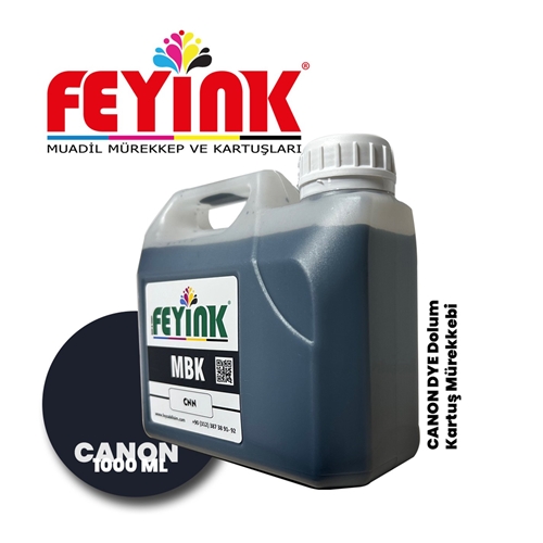 Feyink® Canon TM-TX Serisi Plotter DYE Kartuş Dolum Mürekkebi PFI-310 PFI-710 MBK (Matt Black) -1000