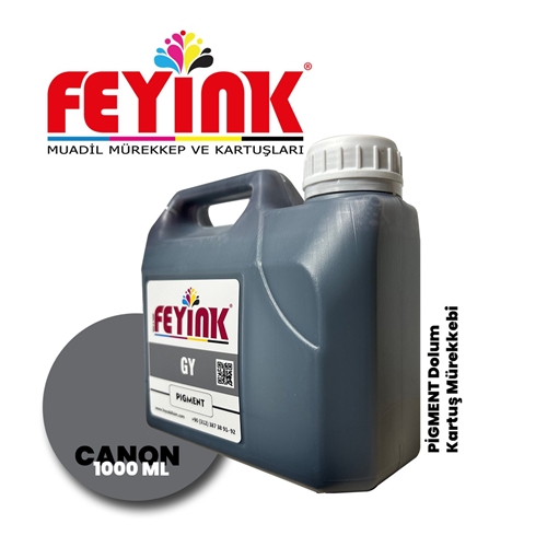 Feyink® Canon Lucia Pro Serisi Plotter Pigment Kartuş Dolum Mürekkebi PFI-1300 PFI-1700 GY (Gray) -1