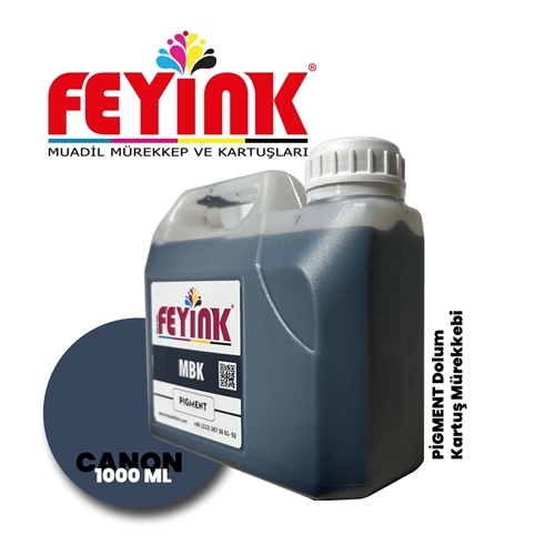 Feyink® Canon Lucia Pro Serisi Plotter Pigment Kartuş Dolum Mürekkebi MBK (Matt Black)-1000ml-