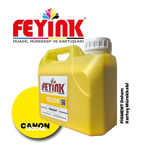 Feyink® Canon Lucia Pro Serisi Plotter Pigment Kartuş Dolum Mürekkebi Y (Yellow) -1000ml-