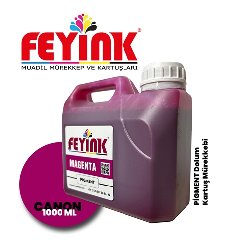 Feyink® Canon Lucia Pro Serisi Plotter Pigment Kartuş Dolum Mürekkebi M (Magenta)-1000ml-